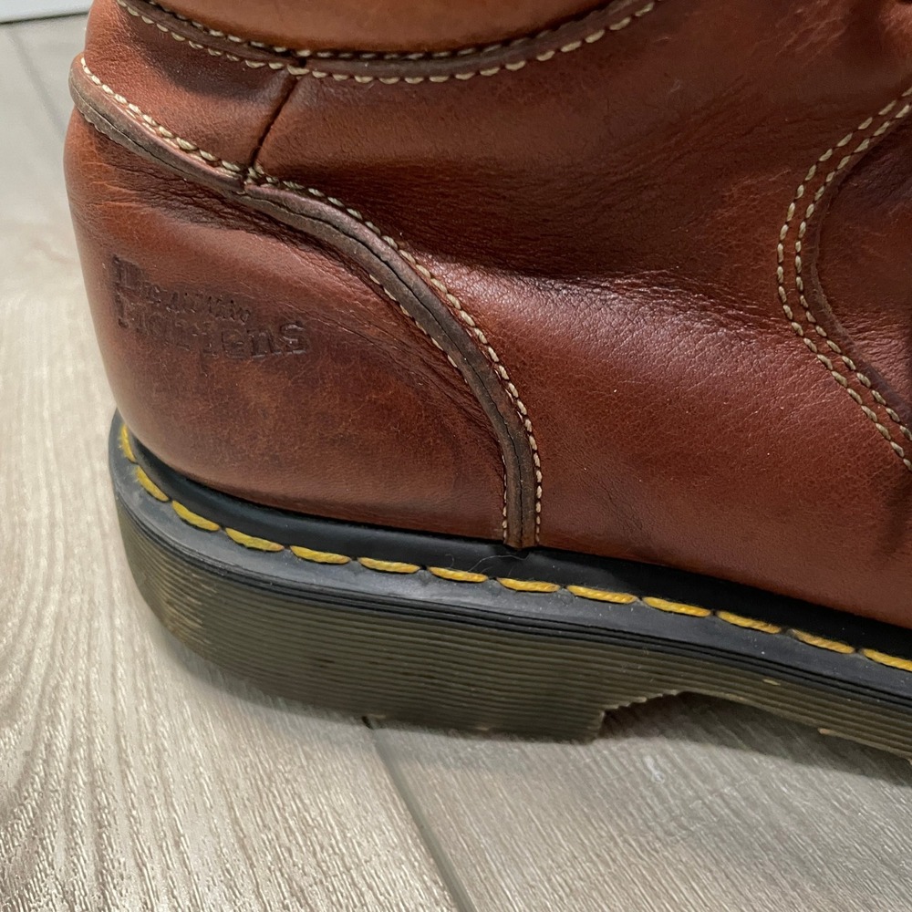Dr. Martens Leather Men Size 11 Y2K Brown Leather 8A54 Workboots - Picture 8 of 9